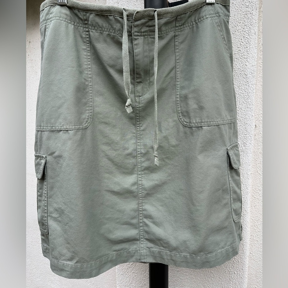 Cabela's Olive Drawstring Cargo Mini Skirt